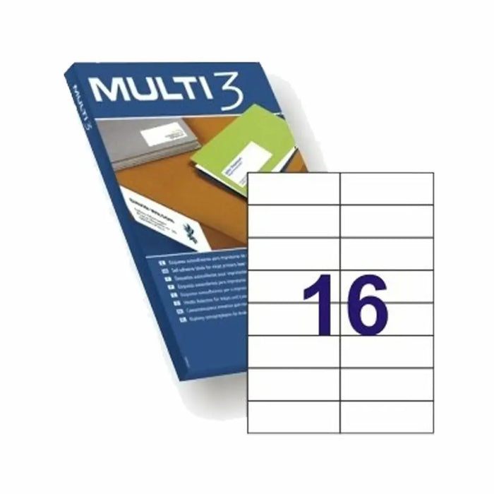 Етикети за принтер MULTI 3 4708 Бял прав 100 Листи 105 x 37