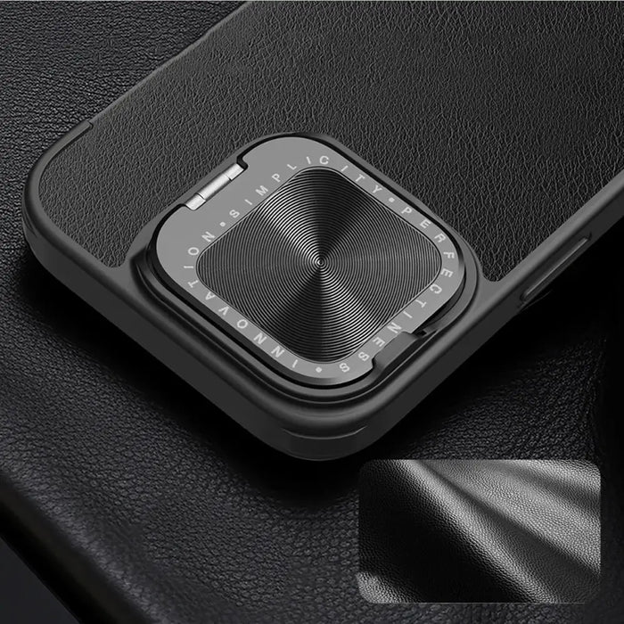 Etui Nillkin Qin Prop кожен iPhone 16 (черен)