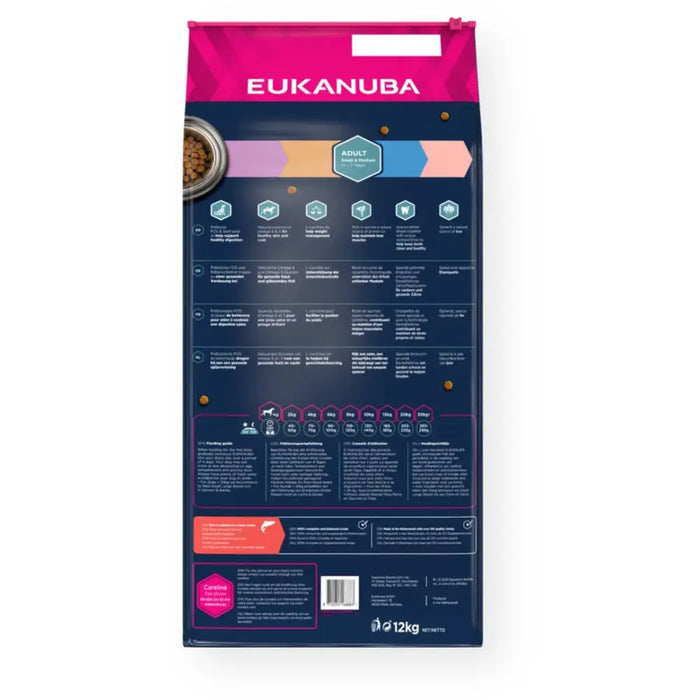 EUKANUBA Adult Small&Medium Salmon - суха храна за кучета