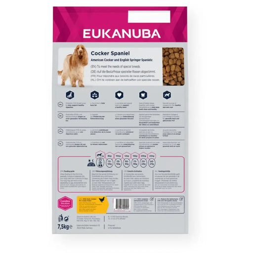 Eukanuba Breed Specific Cocker Spaniel 7,5 kg Възрастно Пиле