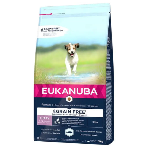 EUKANUBA Grain Free Puppy Small/Medium Breed Ocean Fish