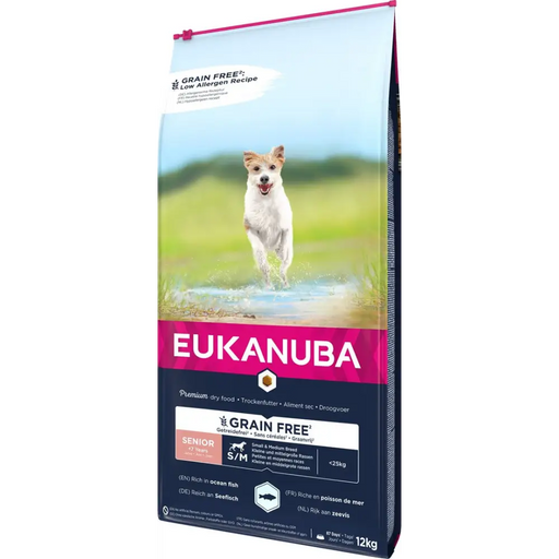 EUKANUBA Grain Free Senior small/medium breed Ocean fish