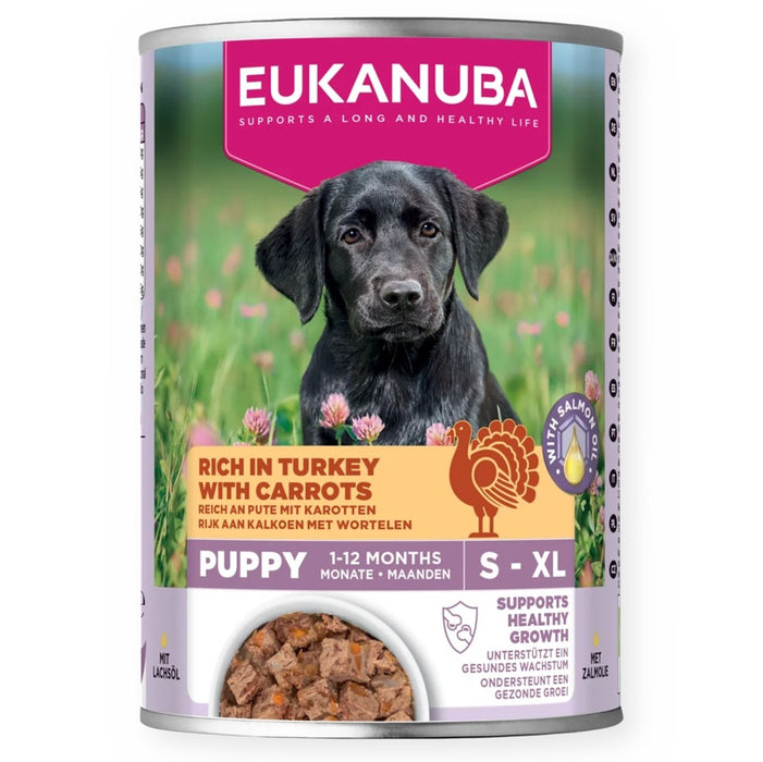 EUKANUBA Life Care Puppy Rich с пуешко месо и моркови - мокра храна за кучета - 400 г