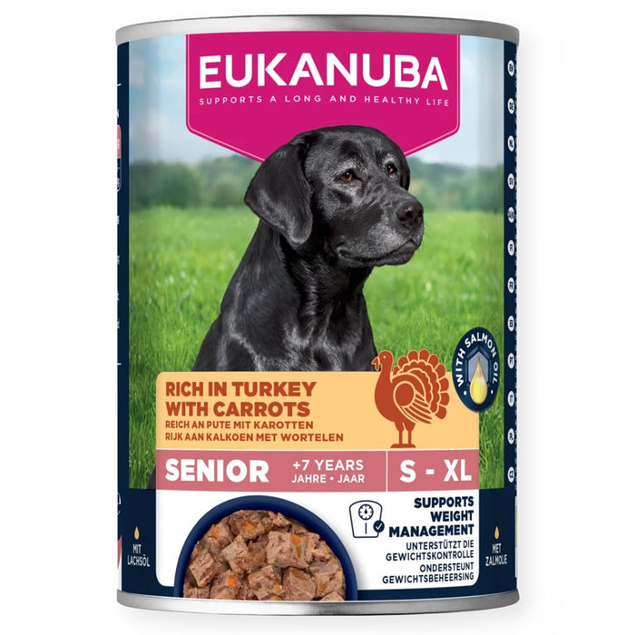 EUKANUBA Life Care Senior Богата на пуешко с моркови - мокра храна за кучета - 400 г