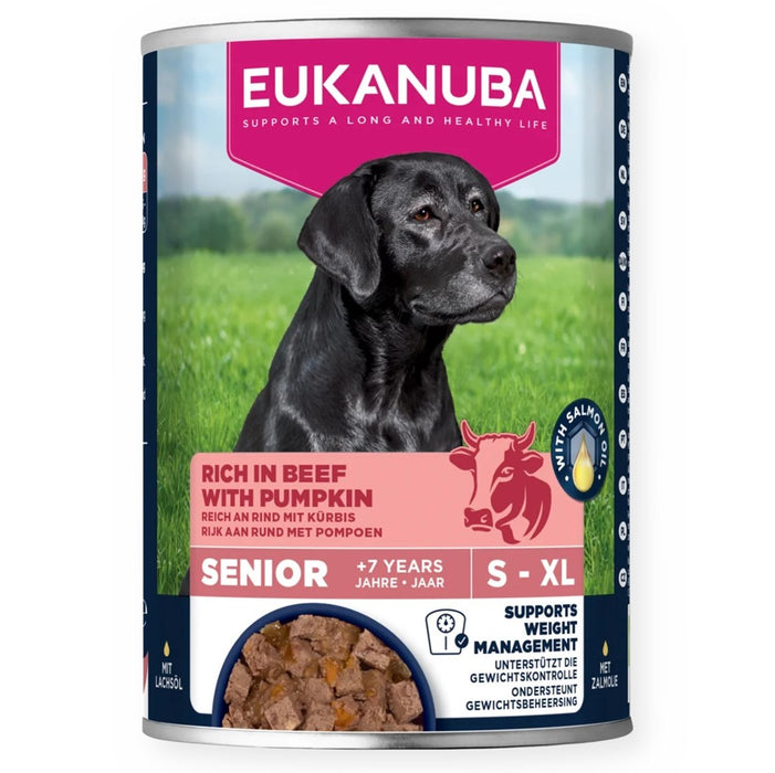 EUKANUBA Life Care Senior Богата на говеждо месо с тиква - мокра храна за кучета - 400 г