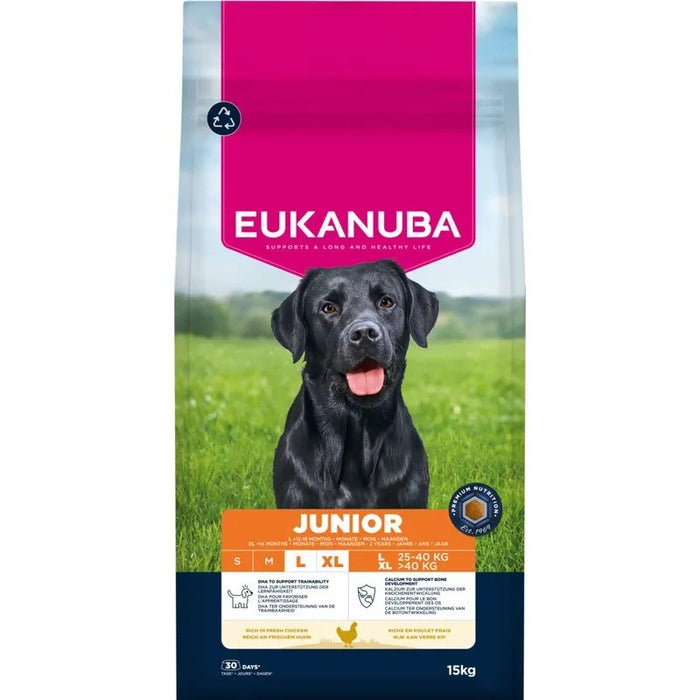 Eukanuba Premium Nutrition Junior Large & Giant Breed, курчак 15 кг