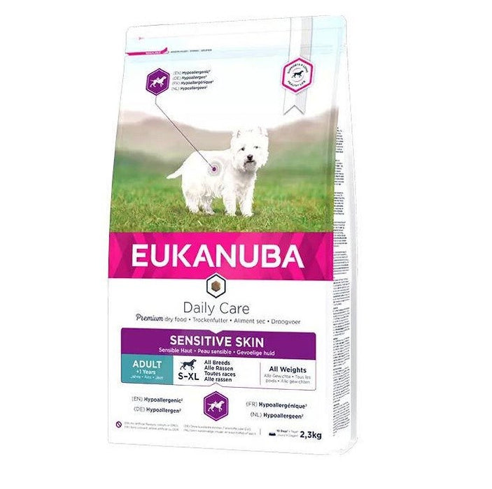 EUKANUBA Daily Care Adult Sensitive Skin - суха храна за кучета - 2,3 кг