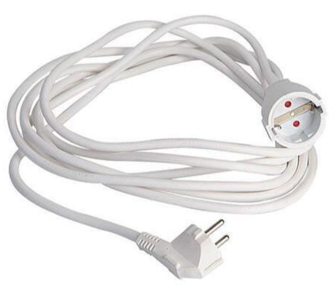 Удължител EUROLAMP SA - 10389, 3х1.5mm, 10m, бял