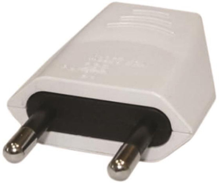 Щепсел EUROLAMP SA - 10392, 2.5А 240V, мъжки, бял