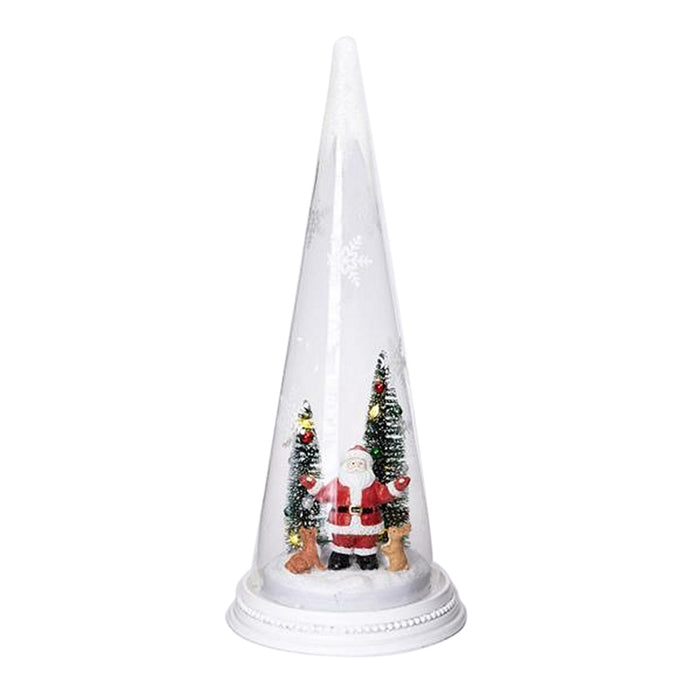 СТЪКЛЕН КОНУС ДЯДО КОЛЕДА 12X28CM EUROLAMP 13349