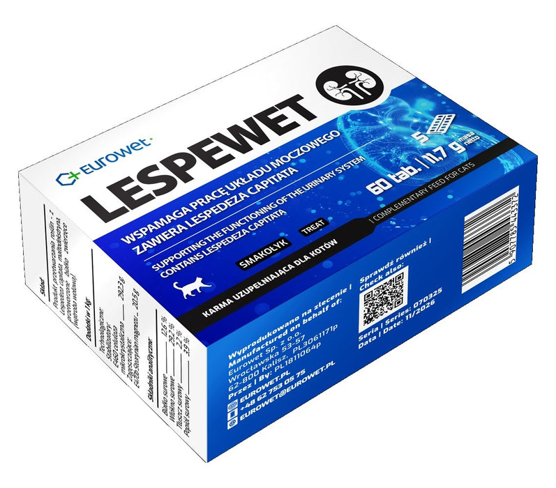 EUROWET Lespewet Уринарна система - добавки за котки - 60 таблетки