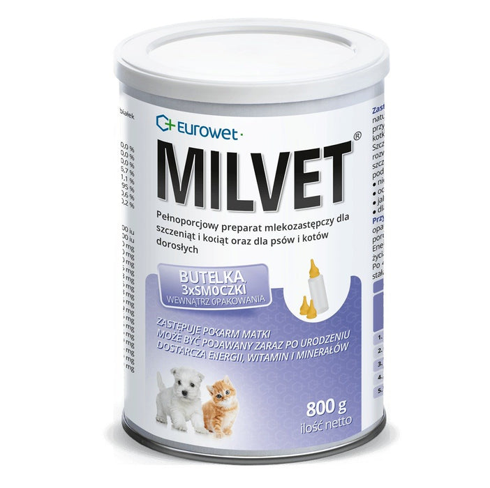 EUROWET Milvet - заместител на мляко за кучета и котки - 800 г