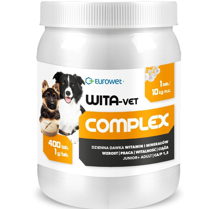 EUROWET Wita-Vet Complex - хранителни добавки за кучета - 400 таблетки