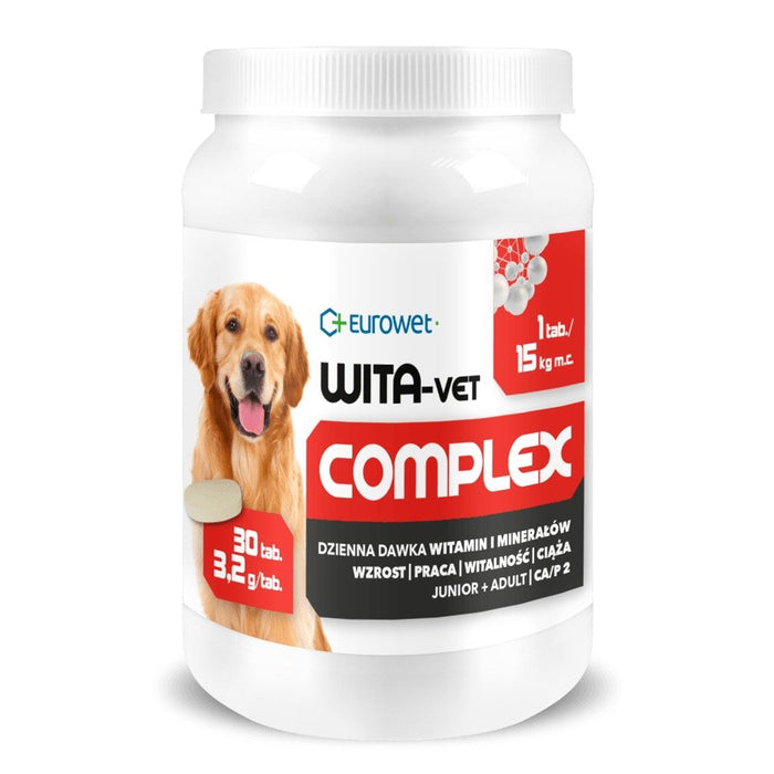 EUROWET Wita-Vet Complex 3,2 г - хранителни добавки за кучета - 30 таблетки