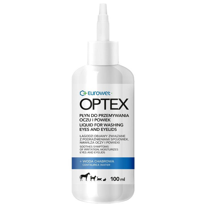 EUROWET Optex - течност за почистване на очи за кучета и котки - 100 мл