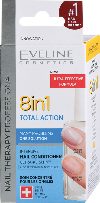 Интензивен балсам за нокти 8in1 Total Action, 12 ml