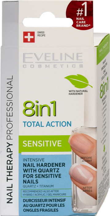 Интензивен заздравител за нокти 8in1 Total Action Sensitive, 12 ml