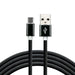 everActive кабел USB-C 1m - Черен силиконов бързо зареждане