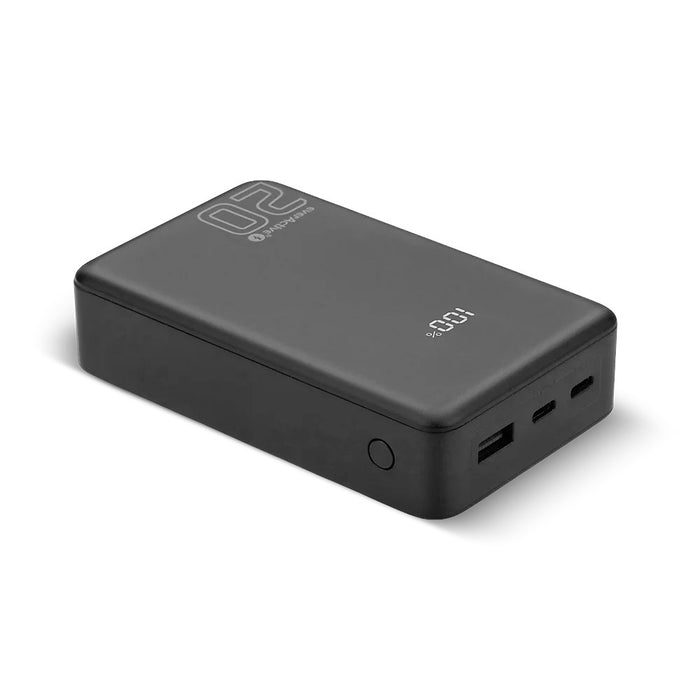Външна батерия 20 000mAh, 1x USB, 2x USB-C, 20W, QC4+, LCD екран, черна