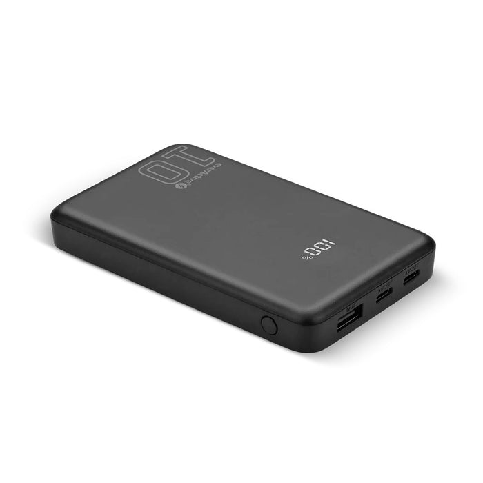 Външна батерия 10 000mAh, 1x USB, 2x USB-C, 20W, QC4+, LCD екран, черна