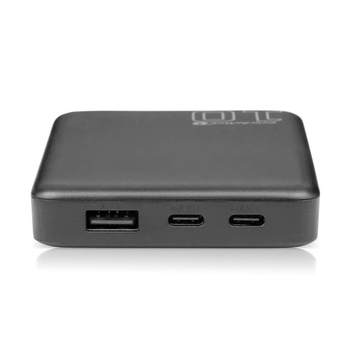 Външна батерия 10 000mAh, 1x USB, 2x USB-C, 20W, QC4+, LCD екран, черна