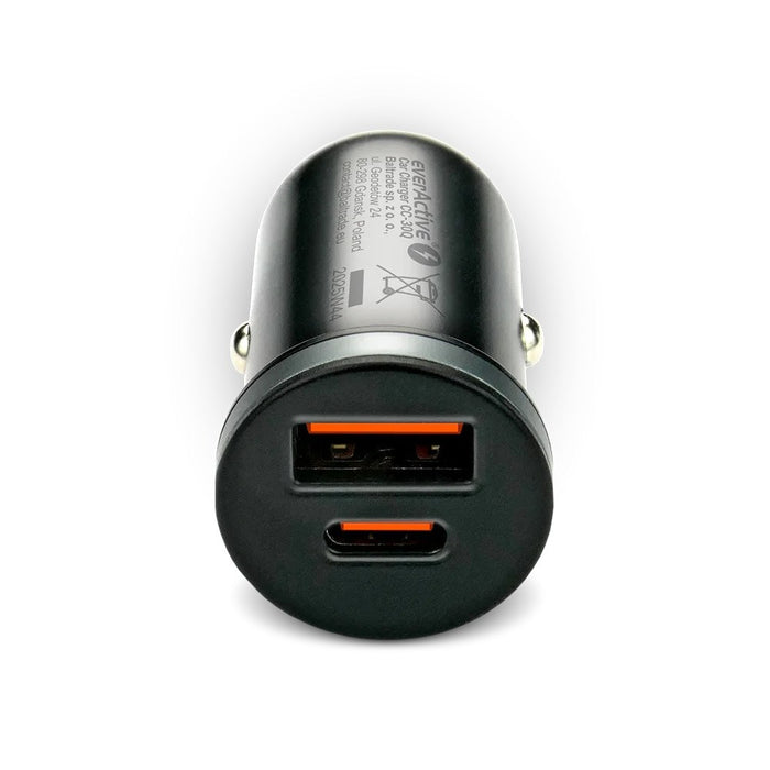 Зарядно за кола everActive CC-30Q USB + USB-C QC 3.0 PD 35W
