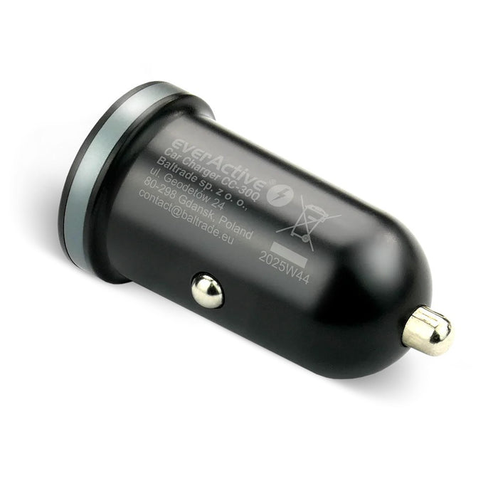 Зарядно за кола everActive CC-30Q USB + USB-C QC 3.0 PD 35W