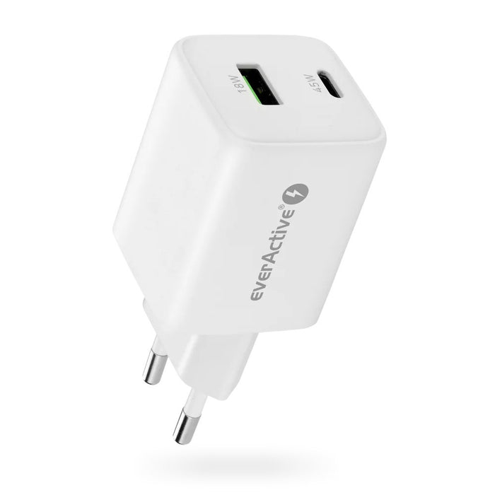 Зарядно устройство 1 x USB Quick Charge 4.0, 1 x USB-C 45W бяло