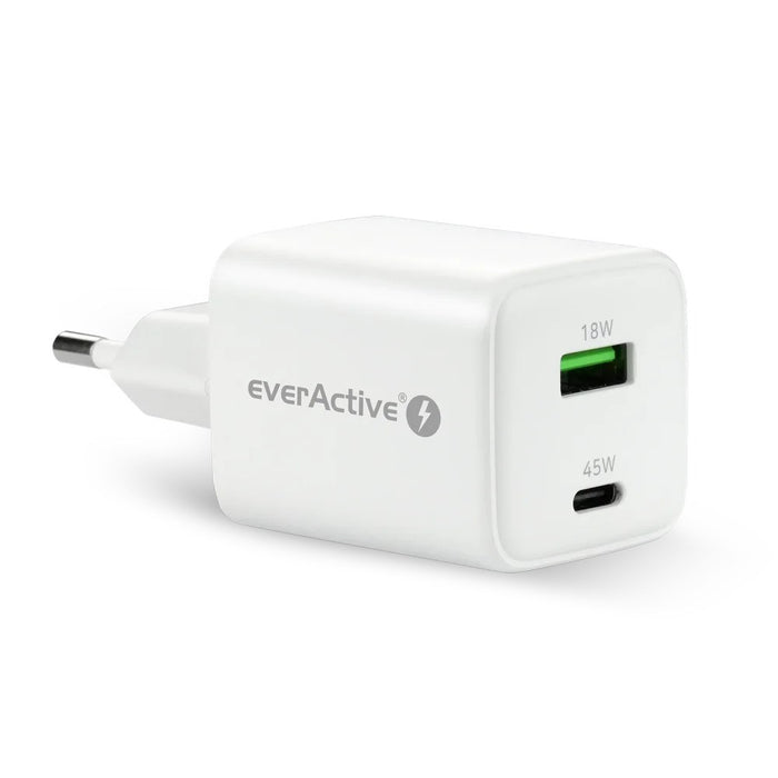 Зарядно устройство 1 x USB Quick Charge 4.0, 1 x USB-C 45W бяло