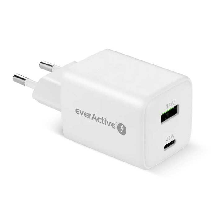 Зарядно устройство 1 x USB Quick Charge 4.0, 1 x USB-C 45W бяло