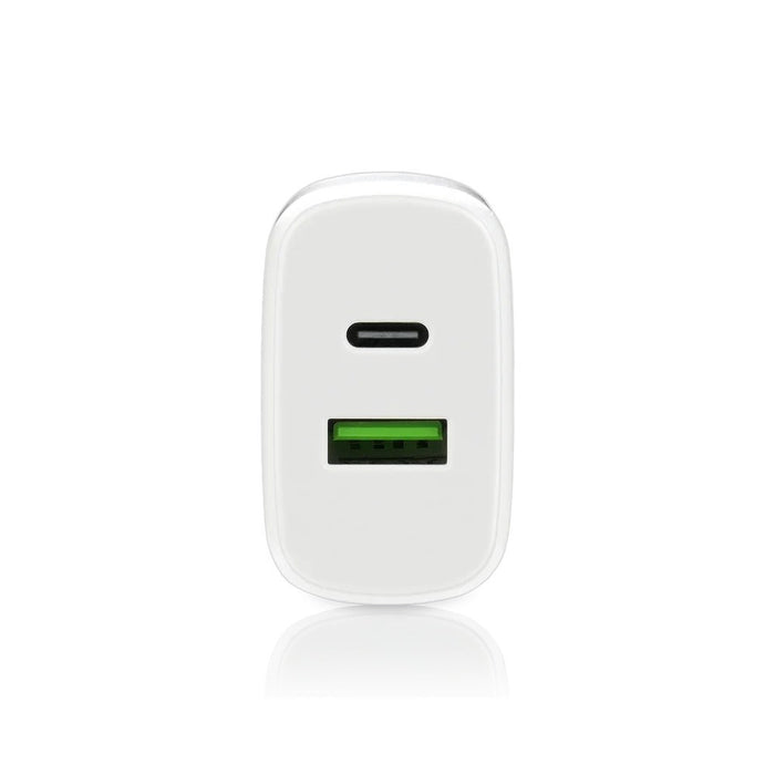 Зарядно устройство 1 x USB Quick Charge 3.0, 1 x USB-C PD PPS 25W бяло