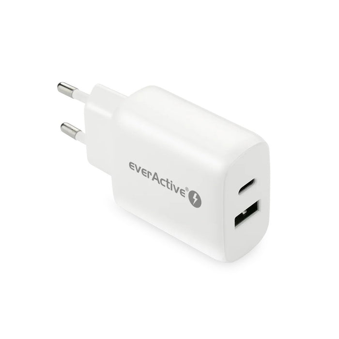Зарядно устройство 1 x USB Quick Charge 3.0, 1 x USB-C PD PPS 25W бяло