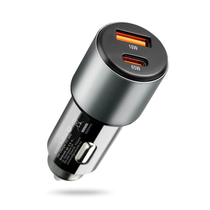 Зарядно за кола everActive CC-60Q USB QC3.0 + USB-C PD 83W