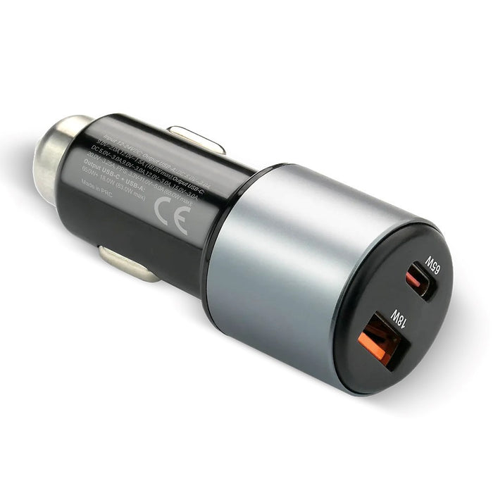 Зарядно за кола everActive CC-60Q USB QC3.0 + USB-C PD 83W
