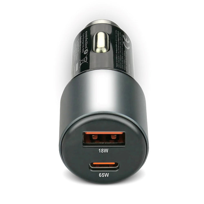 Зарядно за кола everActive CC-60Q USB QC3.0 + USB-C PD 83W