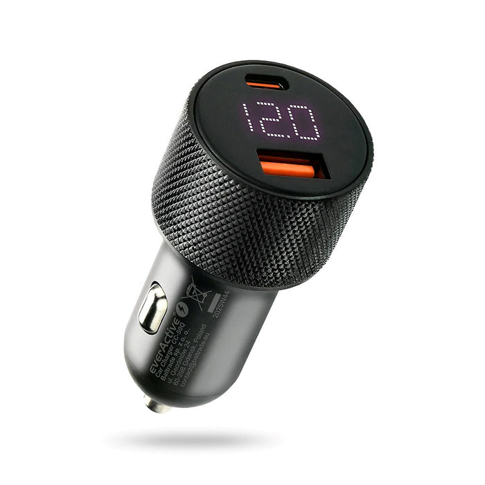 Зарядно за кола everActive CC-50Q USB QC3.0 + USB-C PD 75W
