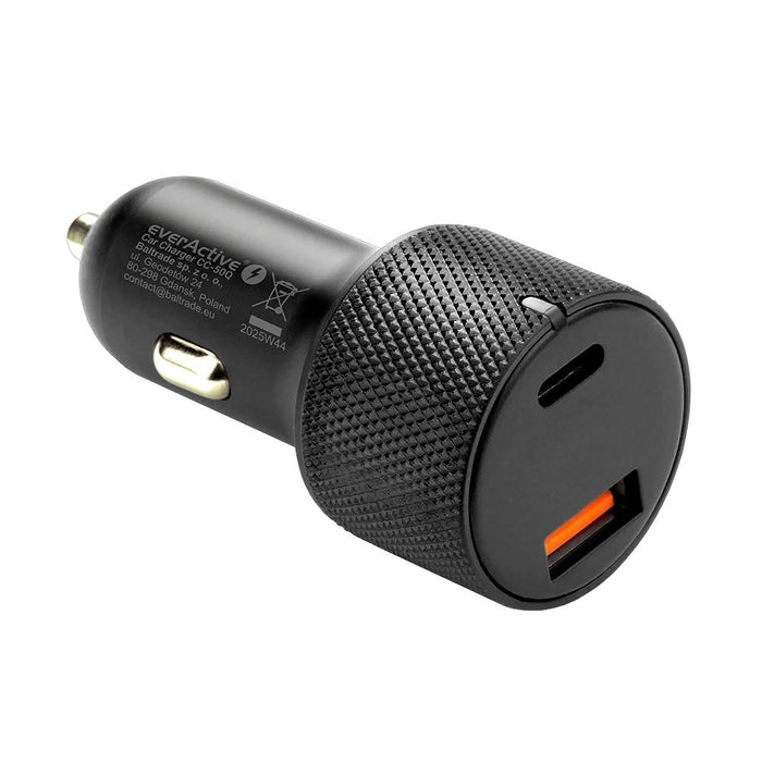 Зарядно за кола everActive CC-50Q USB QC3.0 + USB-C PD 75W