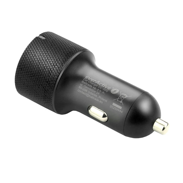 Зарядно за кола everActive CC-50Q USB QC3.0 + USB-C PD 75W