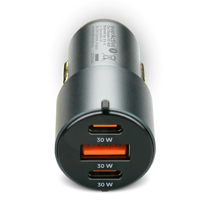 Зарядно за кола everActive CC-40Q USB QC3.0 + 2x USB-C PD 60W