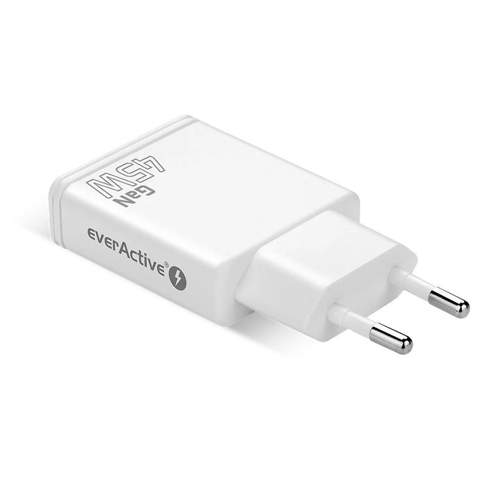 Зарядно GaN 2x USB-C Quick Charge 3.0 45W PD бяло
