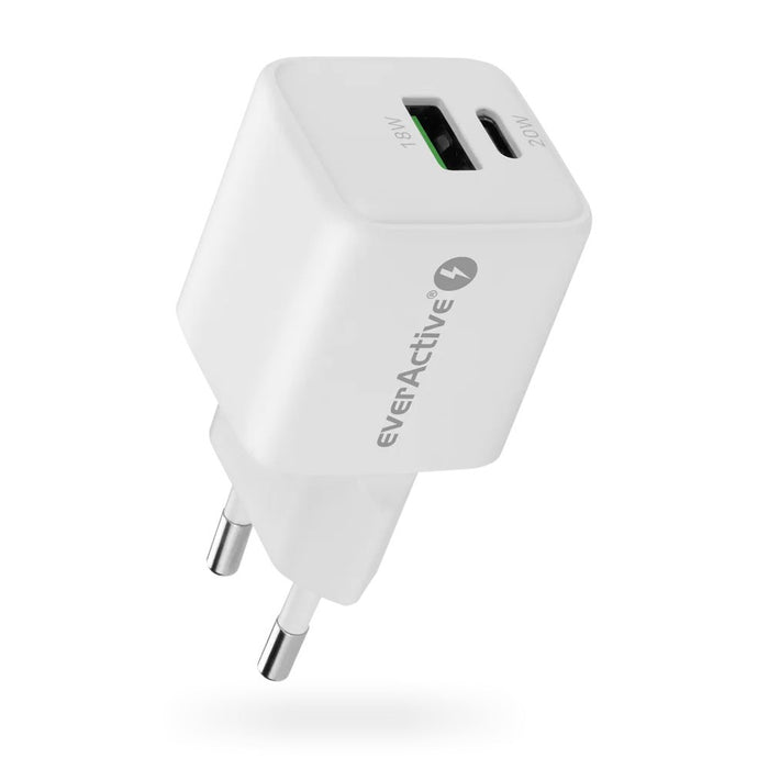 Зарядно устройство 1 x USB, 1 x USB-C Quick Charge 3.0 20W бяло