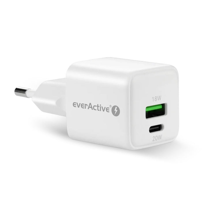 Зарядно устройство 1 x USB, 1 x USB-C Quick Charge 3.0 20W бяло