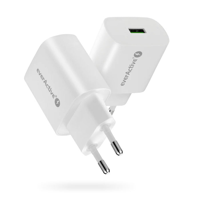 Зарядно устройство 1x USB Quick Charge 3.0 18W бяло