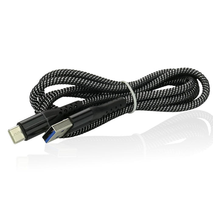 Зарядно за кола 1 X USB QC3.0 18W черно + кабел USB-C 1m