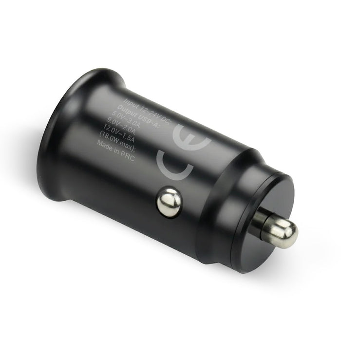 Зарядно за кола 1 X USB QC3.0 18W черно + кабел USB-C 1m
