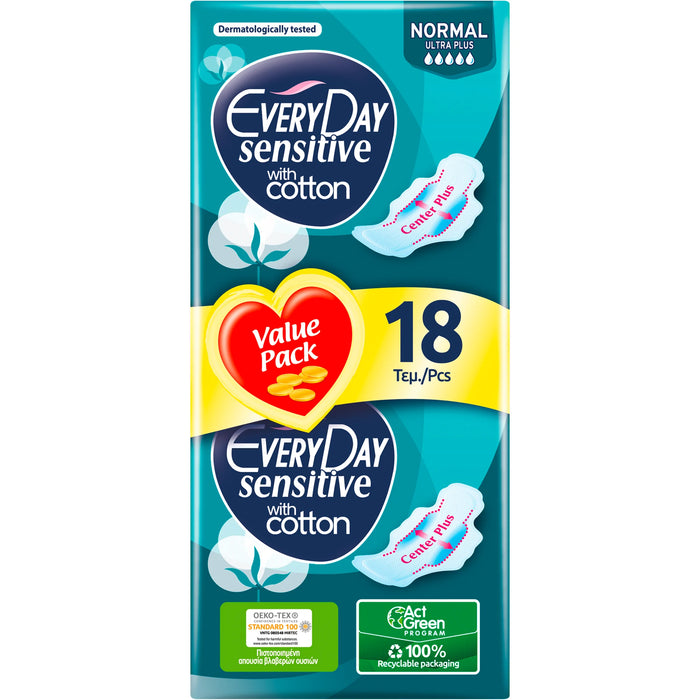 Дамски превръзки Sensitive Normal, 18 бр