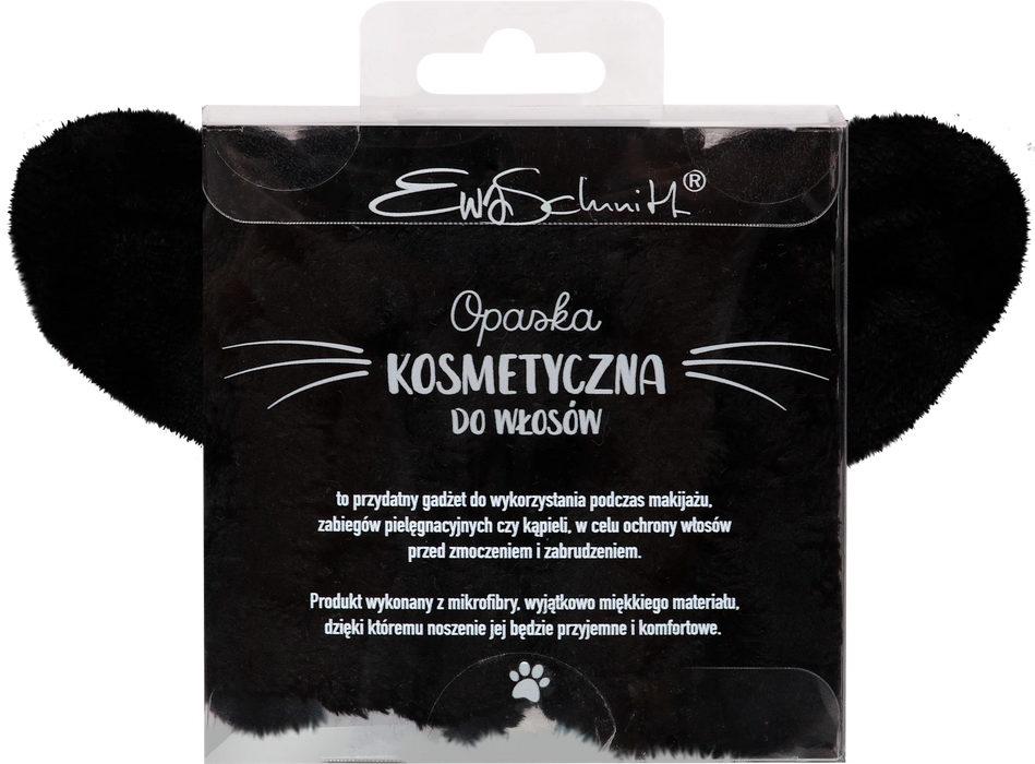 Козметична лента за коса, черна, 1 бр