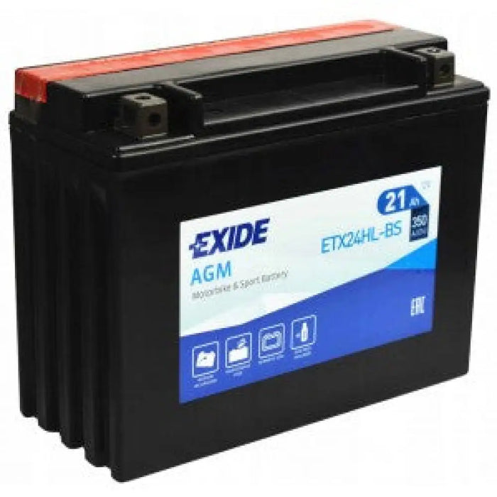 EXIDE BIKE AGM YTX24HL-BS 21A 350A R+