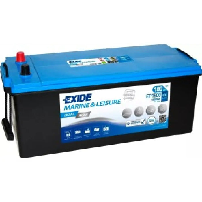 EXIDE MARINE&LEISURE DUAL AGM 180AH 900A 1500WH L+
