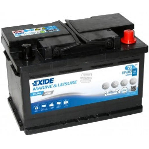 EXIDE MARINE&LEISURE DUAL AGM 70AH 760A 600WH R+